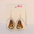 Orange and Yellow Butterfly wing earrings #35