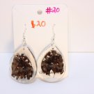 discount Brown and silver Butterfly wing earrings #20