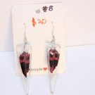 Black and Red discount Butterfly wing earrings #8