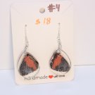 Black and Red discount Butterfly wing earrings #4