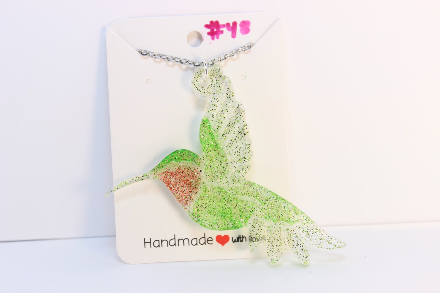 Light Hummingbird necklace #48