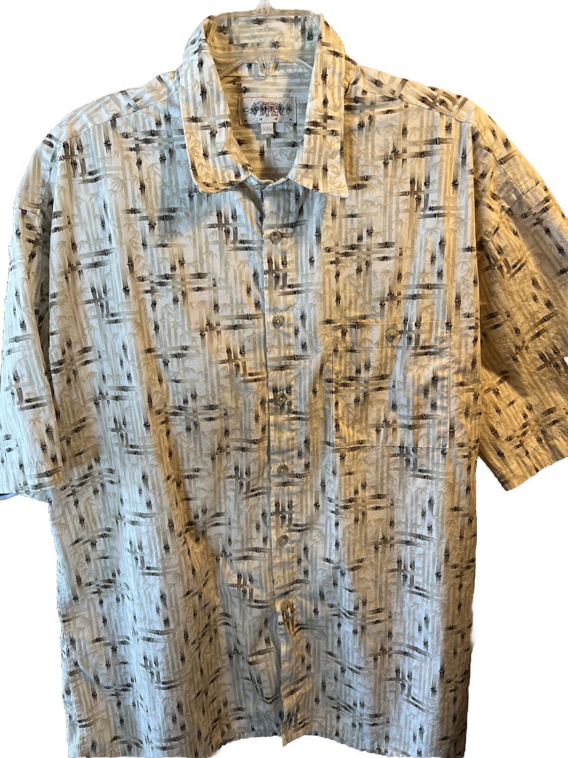 DOLLY NOIRE Camicia Manica Corta Uomo Nomadic Batik Bowling Shirt Brown da uomo