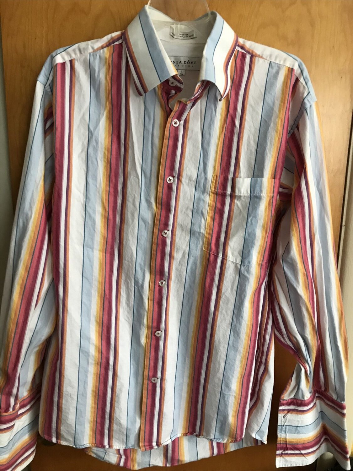 Chemise Homme Linea Dome Taille 3X Manches Longues Rayée - 100% Coton, Occasion Très Bon état
