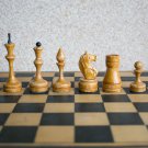 Vintage wooden soviet chess set  60s / similar design Kasparov's desktop set