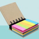 Qatalitic Spiral Sticky Notes Pocket Size (3 x 2 inch) with  (125 Leaves and 125 Flags)