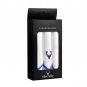 Allen Solly Men's Cotton White Handkerchiefs with Colored Border & Brand Logo (Pack of 3)