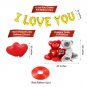 34pcs I Love You Foil Balloons  With Love Teddy Foil Balloons Decoration Items For Room