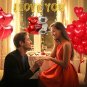 34pcs I Love You Foil Balloons  With Love Teddy Foil Balloons Decoration Items For Room