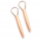 Stainless Steel Tongue Cleaners, Tongue Scraper/ Rose Gold (2 Pcs)