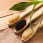 NATURALLY Organic Bamboo Toothbrush with Charcoal Activated Soft Bristles (Pack of 4)