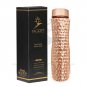 Handmade 100% Pure Copper Apsara Hammered Copper Lid Water Bottle (950 ml / 32 Ounce)