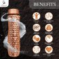 Handmade 100% Pure Copper Apsara Hammered Copper Lid Water Bottle (950 ml / 32 Ounce)