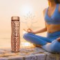 Handmade 100% Pure Copper Apsara Hammered Copper Lid Water Bottle (950 ml / 32 Ounce)