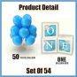 Decorative Transparent 3pcs One Letters Balloon Boxes With 50pcs Blue balloons For Decoration