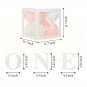 Decorative Transparent 3pcs One Letters Balloon Boxes With 50pcs Multi balloons For Party Decoration