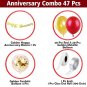 Happy Anniversary Decoration Items Kit-47Pcs Red