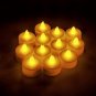 12 Pcs Acrylic Flameless & Smokeless Decorative Candles Led Tea Light
