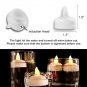Acrylic Flameless & Smokeless Decorative Candles Led Tea Light Candle (Water Sensored - 12Pcs)