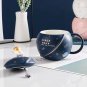 Coffee Mug with Lid 400ml (Dark Blue)