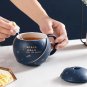 Coffee Mug with Lid 400ml (Dark Blue)