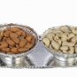 German Silver Brass Two Bowl with Two Spoon and with Single Tray with Beautiful Velvet Box Packing