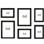 black wall photo frames- set of 6 individual photo frames