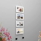 Hanging Photo Frame Set of 4 Picture Frame for Wall Hanging [5x7-4pcs] White