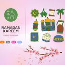Ramadan Doodle Illustration(svg, dxf, png, jpeg)
