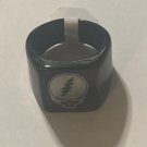 Grateful Dead Band Engraved Ring Gunmetal Stainless Steel Rectangle Size 6-11