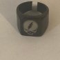 Grateful Dead Band Engraved Ring Gunmetal Stainless Steel Rectangle Size 6-11