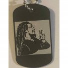 Bob Marley Aluminum Dog Tag with Necklace