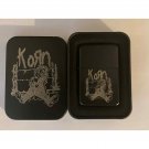 Korn Band Engraved Lighter Black Mate with Case