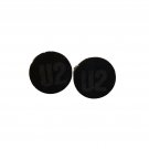 U2 8mm Black Silver Round Stud Earrings Stainless Steel Earrings Unisex