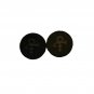 Prince 8mm Black Silver Round Stud Earrings Stainless Steel Earrings Unisex
