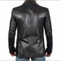 Men's Two Button Leather Coat - Real Lambskin Sport Coat Blazer - Flap Pockets