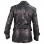 German Classic WW2 Vintage Military Officer Black Genuine Lambskin Leather Coat