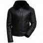 Men's Black Bomber Aviator B3 Fur Shearling Flying Pilot Real Sheepskin Jacket