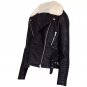 Genuine Leather  Fur Women Aviator Flight Sheepskin Shear-ling Flying Bomber