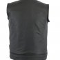 Men's  Style Concealed carry Collarless Motorcycle Biker MC Club Leather Vest