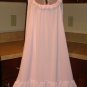 VINTAGE PINK NYLON BABYDOLL LACE NIGHTGOWN GOWN LINGERIE CHIFFON RUFFLE KEYHOLE LARGE/XL
