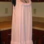 VINTAGE PINK NYLON BABYDOLL LACE NIGHTGOWN GOWN LINGERIE CHIFFON RUFFLE KEYHOLE LARGE/XL