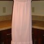 VINTAGE PINK NYLON BABYDOLL LACE NIGHTGOWN GOWN LINGERIE CHIFFON RUFFLE KEYHOLE LARGE/XL