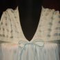 VINTAGE LONG NIGHTGOWN GOWN LACE NYLON LINGERIE V NECK GLOSSY BUST 36 MEDIUM/LARGE