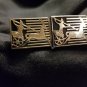 Vintage Swank Egyptian Horse & Chariot Cufflinks (signed)