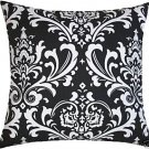 Damask Pillow Cover- Custom White on Black Traditions Fabric 16" Damask Pillow Cover- Custom White on Black Traditions Fabric 16"