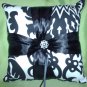 damask ring bearer bearer's pillow black and white Amsterdam