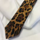 MEN'S LEOPARD NECKTIE and HANKY SET, Black Brown and Tan, Wedding Bridal MEN'S LEOPARD NECKTIE and HANKY SET, Black Brown and Tan, Wedding Bridal