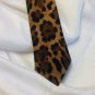 BOYS LEOPARD NECKTIE and HANKY SET, Black Brown and Tan, Wedding Bridal
