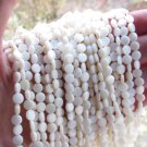 White Shell BEADS 6mm flat round length drilled bead supply for making beach jewelry