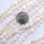White Shell BEADS 6mm flat round length drilled bead supply for making beach jewelry
